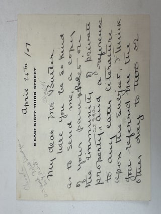 JOSEPH CHOATE | TWO AUTOGRAPH LETTERS SIGNED