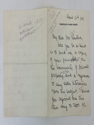 JOSEPH CHOATE | TWO AUTOGRAPH LETTERS SIGNED