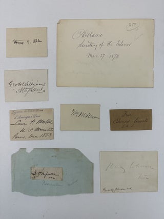 1402912 19th CENTURY POLITICIANS, JUDGES, AND CABINET MEMBERS | LOT OF 10 AUTOGRAPHS. William P....
