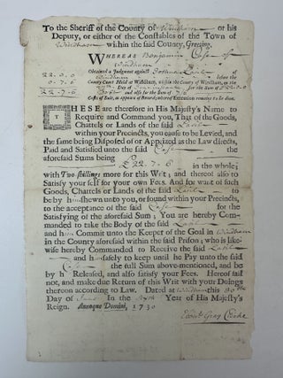 18th CENTURY LEGAL DOCUMENT LOT (x8) [Signed]