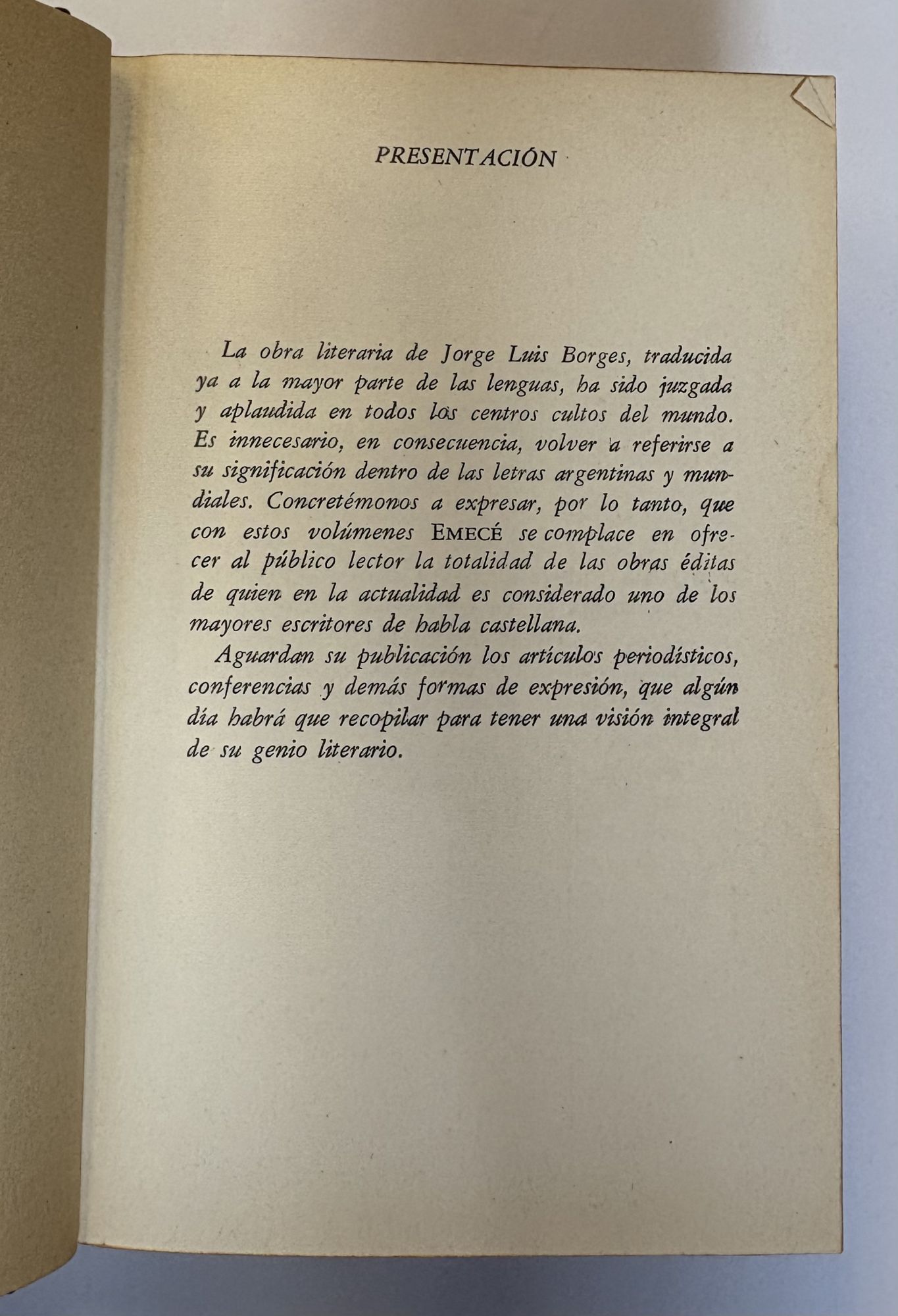OBRAS COMPLETAS Nine Works, Bound in Three Volumes | Jorge Luis Borges ...