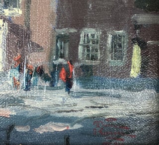 "LIBERTY PLAZZA, PHILADELPHIA" HAND-HIGHLIGHTED GICLEE ON CANVAS