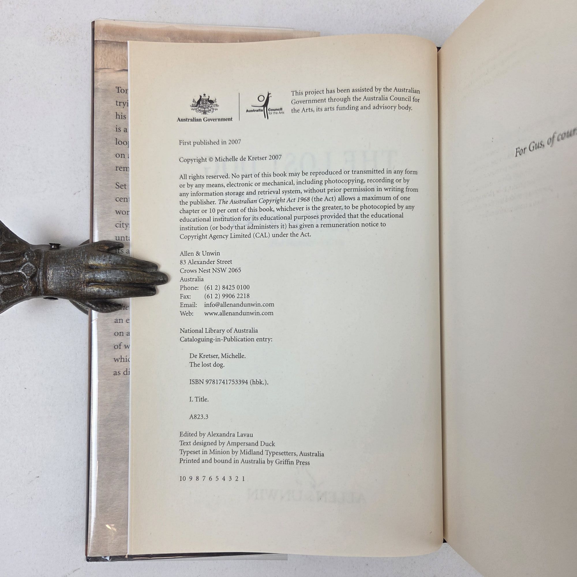 THE LOST DOG Signed | Michelle de Krester | First Edition, First Printing