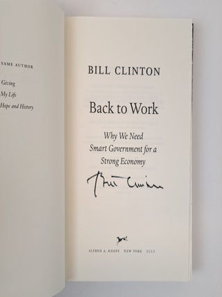 BACK TO WORK: WHY WE NEED SMART GOVERNMENT FOR A STRONG ECONOMY [Signed]