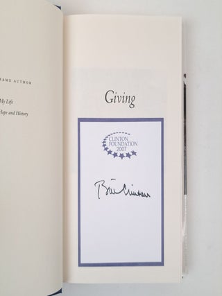 GIVING: HOW EACH OF US CAN CHANGE THE WORLD [Signed]