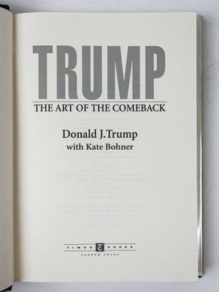 TRUMP: THE ART OF THE COMEBACK [Signed]