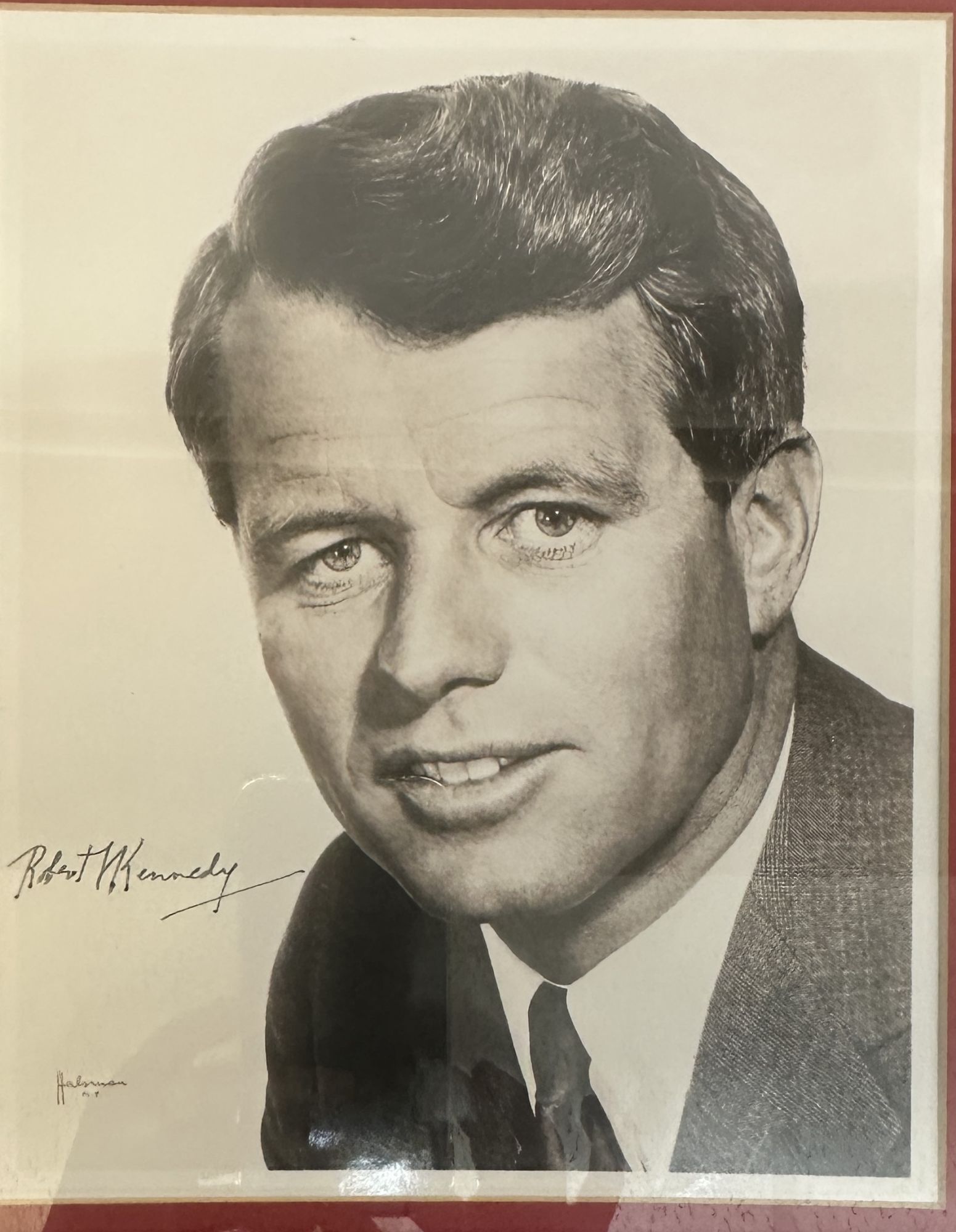ROBERT F. KENNEDY | SIGNED PORTRAIT With PRESIDENTIAL CAMPAIGN BUTTON ...