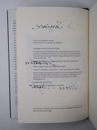 THIRTEEN DAYS IN SEPTEMBER: CARTER, BEGIN, AND SADAT AT CAMP DAVID [Inscribed]