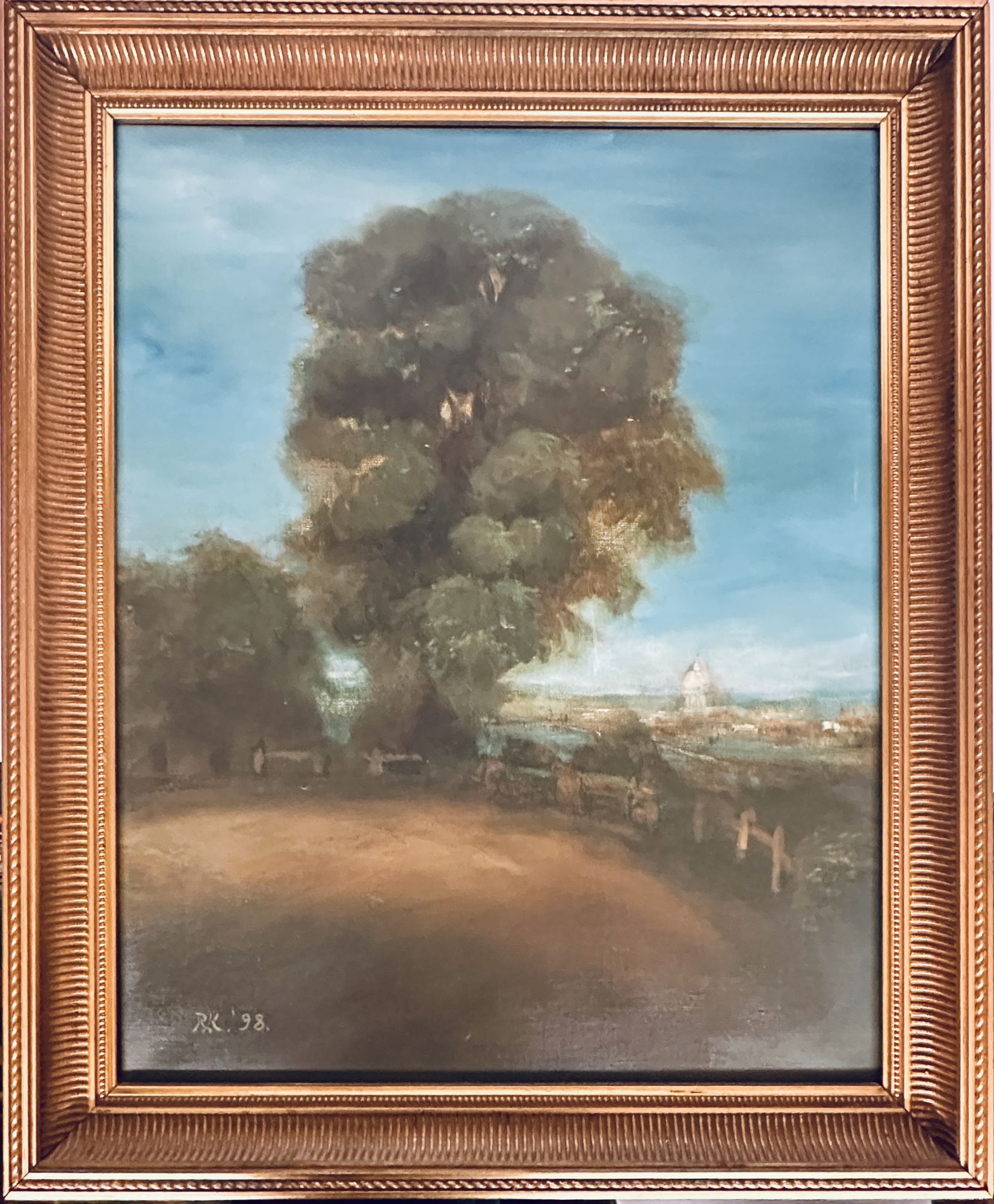 1406730 OIL ON CANVAS TITLED &ldquo;IN THE SHADOW OF THE CAPITAL&rdquo; [Signed]. Robyn Krauthammer.