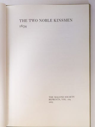 THE TWO NOBLE KINSMEN (1634)