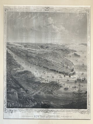 ORIGINAL ENGRAVING TITLED "NEW YORK & ENVIRONS"