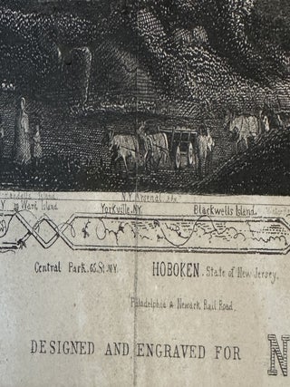 ORIGINAL ENGRAVING TITLED "NEW YORK & ENVIRONS"