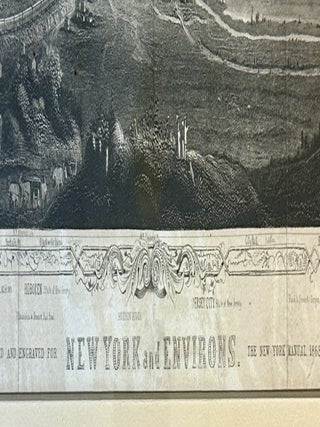 ORIGINAL ENGRAVING TITLED "NEW YORK & ENVIRONS"