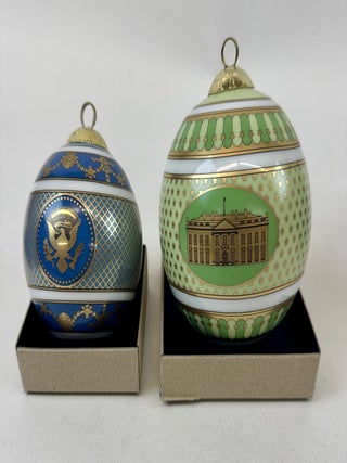 WHITE HOUSE 60th ANNIVERSARY HISTORICAL ASSOCIATION CHRISTMAS ORNAMENTS [Lot of two]