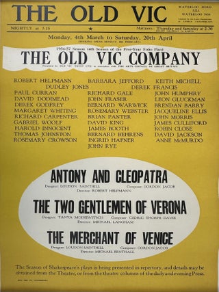 1407225 ORIGINAL THE OLD VIC COMPANY – SHAKESPEARE'S REPERTORY THEATER POSTER