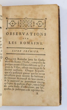 OBSERVATIONS SUR LES ROMAINS
