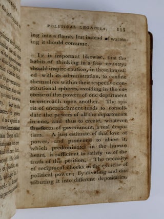 WASHINGTON'S POLITICAL LEGACIES, TO WHICH IS ANNEXED, AN APPENDIX, CONTAINING AN ACCOUNT OF HIS ILLNESS, DEATH, AND THE NATIONAL TRIBUTES OF RESPECT PAID TO HIS MEMORY, WITH A BIOGRAPHICAL SKETCH, OF HIS LIFE AND CHARACTER, HIS WILL, AND DR. TAPPAN'S DISCOURSE, BEFORE THE UNIVERSITY OF CAMBRIDGE