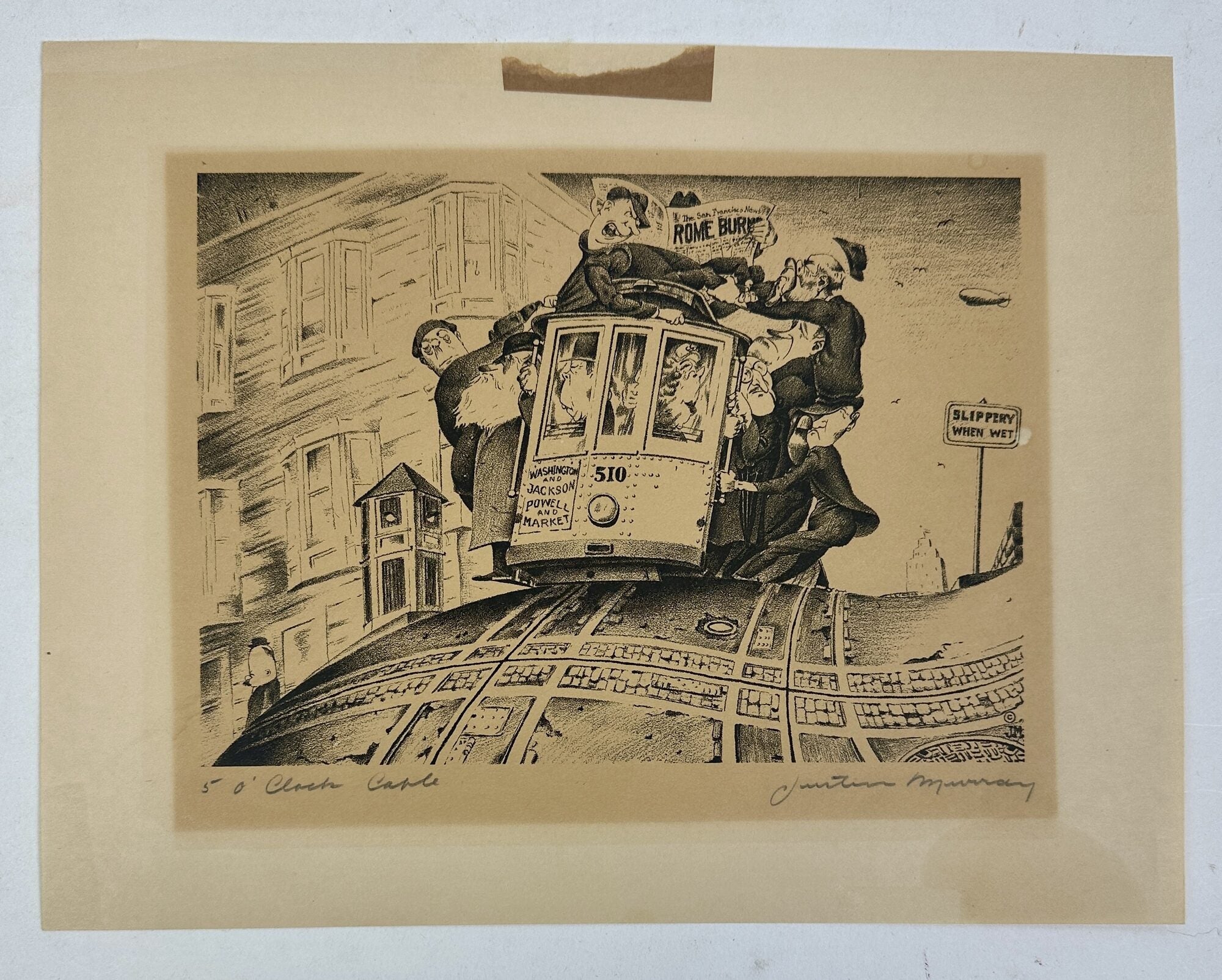 LITHOGRAPH “5 O'CLOCK CABLE” Signed | Justin Murray