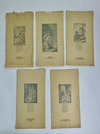 LATE 18TH EARLY 19TH CENTURY “RURAL FELICITY; or LOVE IN A CHASE” HAND-COLORED SATIRICAL ENGRAVINGS (lot of 5)