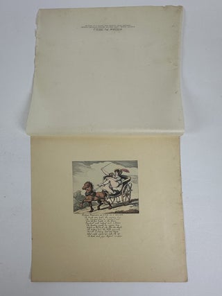 LATE 18TH EARLY 19TH CENTURY “RURAL FELICITY; or LOVE IN A CHASE” HAND-COLORED SATIRICAL ENGRAVINGS (lot of 5)