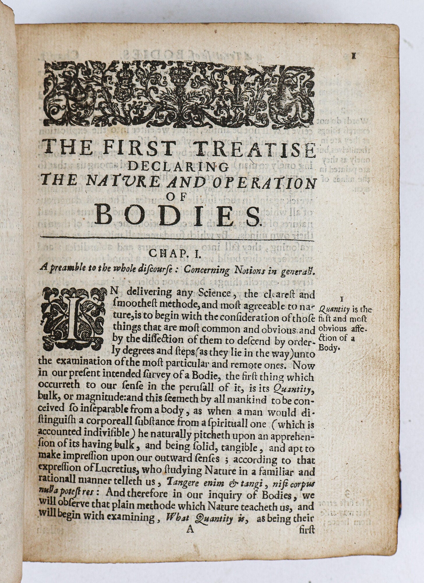 TWO TREATISES: IN THE ONE OF WHICH, THE NATURE OF BODIES; IN THE OTHER ...