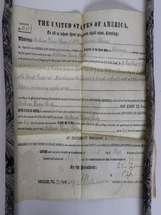 1409192 WILLIAM HENRY PURDY / JOHN TYLER LAND GRANT