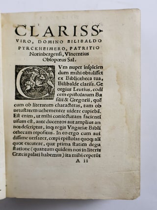 BASILII MAGNI, ET GREGORII NAZANZENI, THEOLOGORUM, EPISTOLAE GRAECAE, NUNQUAM ANTEA EDITAE.