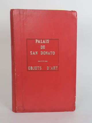 1409371 PALAIS DE SAN DONATO: CATALOGUE DES OBJETS D'ART ET D'AMEUBLEMENT TABLEAUX. Charles Pillet
