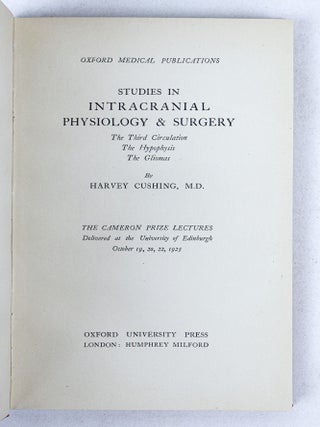 STUDIES IN INTRACRANIAL PHYSIOLOGY & SURGERY