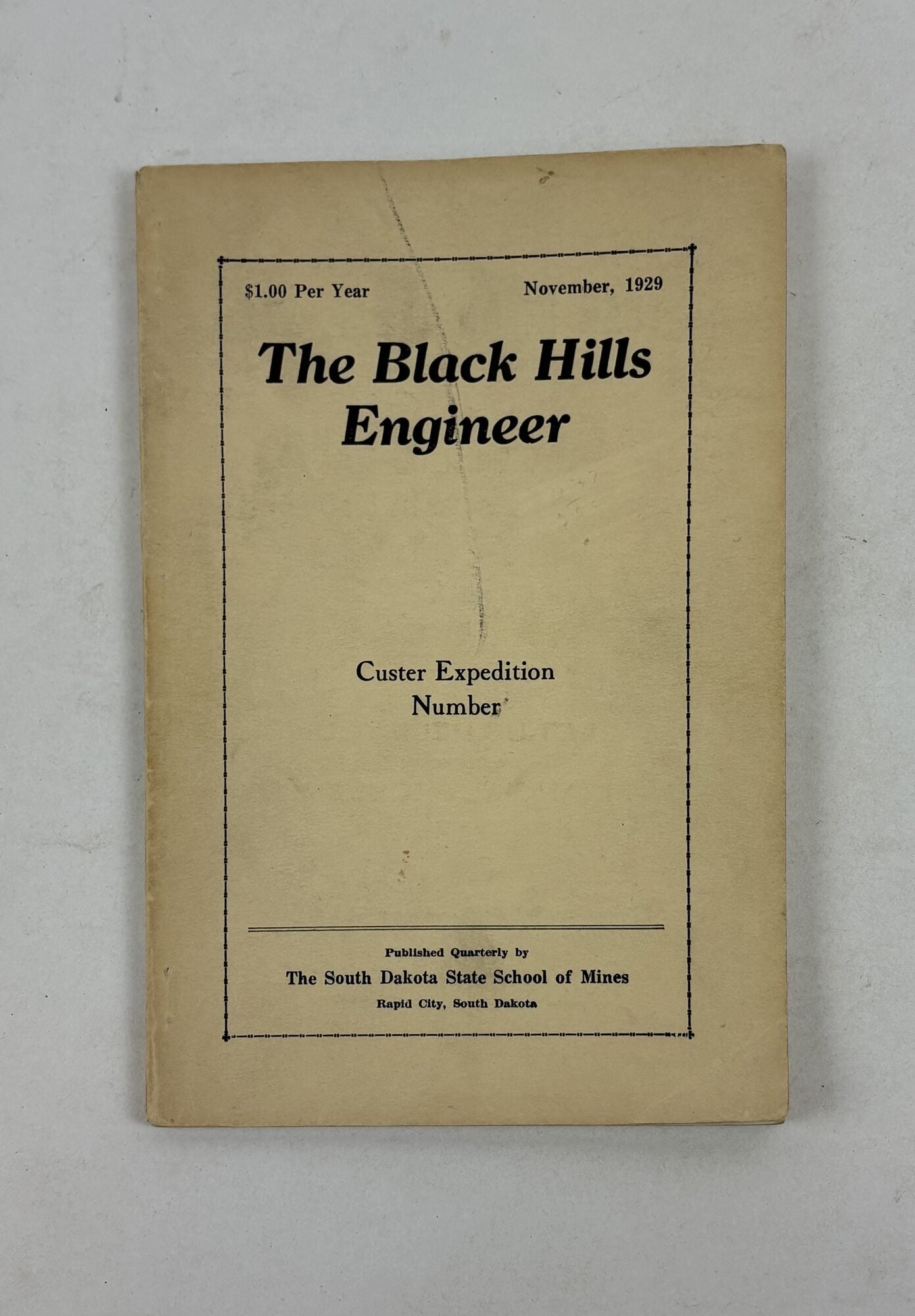 1409827 THE BLACK HILLS ENGINEER. Cleophas C. O'Harra.