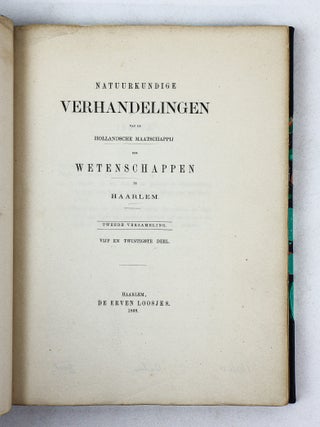 NATUURKUNDIGE VERHANDELINGEN VAN DE HOLLANDSCHE MAATSCHAPPIJ DER WETENSCHAPPEN TE HAARLEM