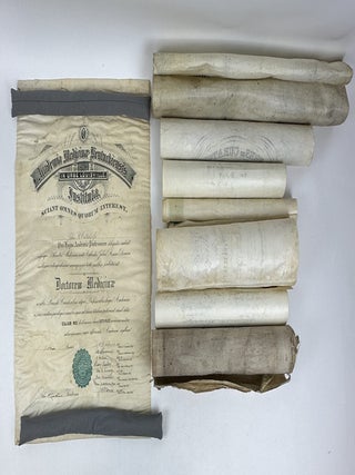 1409980 19th AND EARLY 20th-CENTURY MEDICAL SCHOOL DIPLOMA LOT [Nine Documents