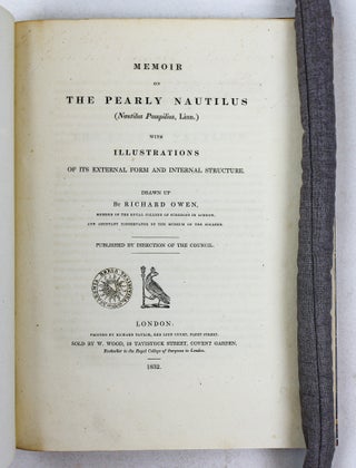 MEMOIR ON THE PEARLY NAUTILUS (NAUTILUS POMPILIUS, LINN.) WITH ILLUSTRATIONS OF ITS EXTERNAL FORM AND INTERNAL STRUCTURE.