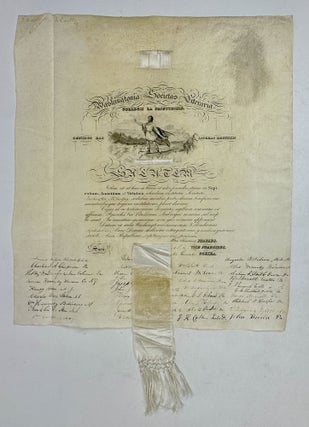 1410018 ORIGINAL 19th CENTURY "WASHINGTONIAN SOCIETY" CERTIFICATE