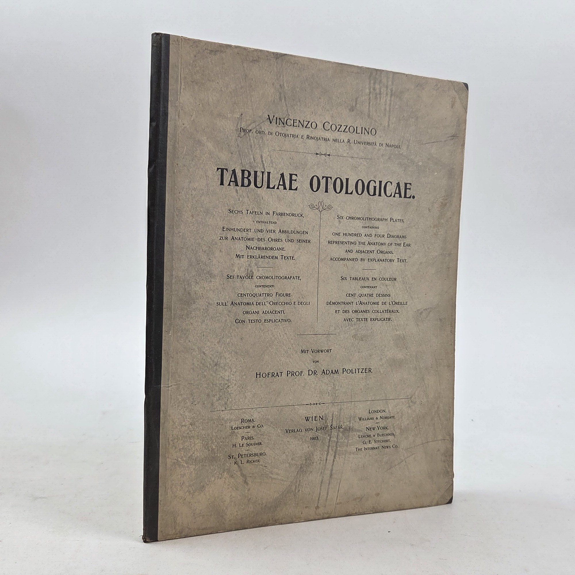 1410032 TABULAE OTOLOGICAE. Vincenzo Cozzolino, Adam Politzer.