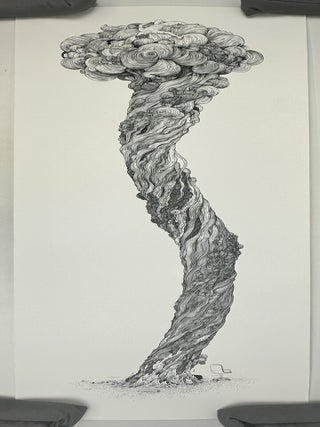 ORIGINAL PRINT TITLED "HERCULES ASCENDING TO MOUNT OLYMPUS"