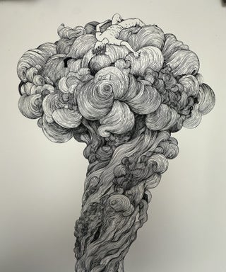 ORIGINAL PRINT TITLED "HERCULES ASCENDING TO MOUNT OLYMPUS"
