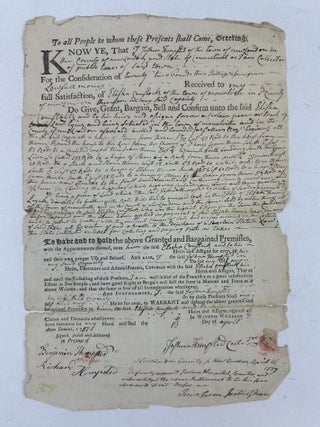 1410291 1787 NEW LONDON COUNTY, CONNECTICUT LAND DEED [Signed