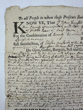 1787 NEW LONDON COUNTY, CONNECTICUT LAND DEED [Signed]