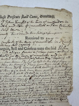 1787 NEW LONDON COUNTY, CONNECTICUT LAND DEED [Signed]
