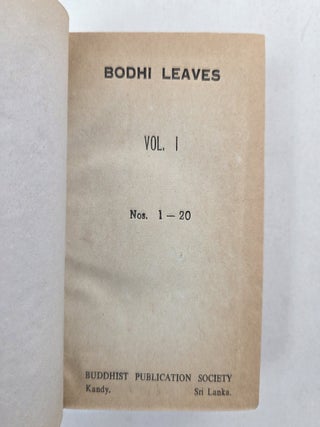BODHI LEAVES [Two Volumes]