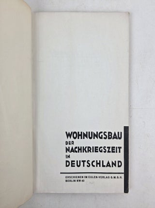 WOHNUNGSBAU DER NACHKRIEGSZEIT IN DEUTSCHLAND