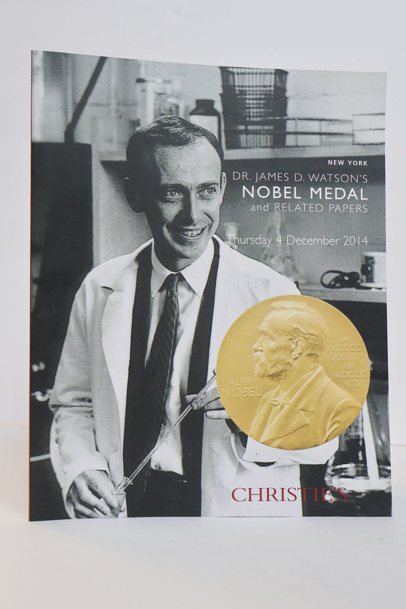 1410474 DR. JAMES D. WATSON'S NOBEL MEDAL AND RELATED PAPERS [Signed]