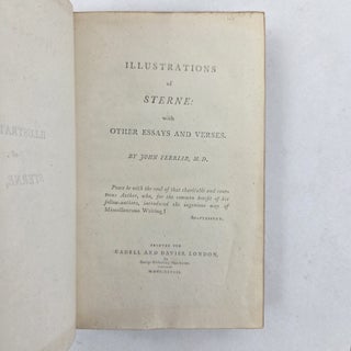ILLUSTRATIONS OF STERNE: WITH OTHER ESSAYS AND VERSES