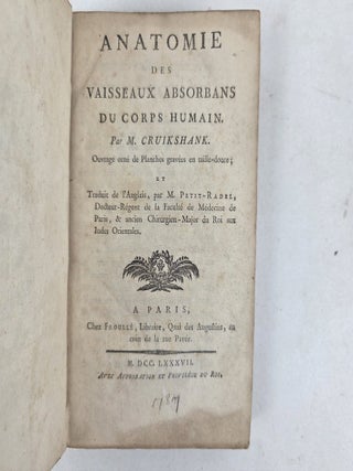 ANATOMIE DES VAISSEAUX ABSORBANS DU CORPS HUMAIN