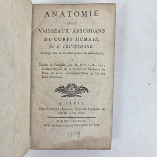 ANATOMIE DES VAISSEAUX ABSORBANS DU CORPS HUMAIN