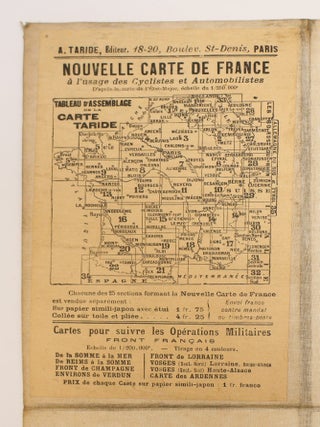 CARTES TARIDE POUR CYCLISTES ET AUTOMOBILISTES 18 & 20, BOULEVARD SAINT-DENIS - PARIS