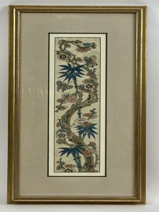 1410684 18/19th CENTURY CHINESE HAND EMBROIDERED SILK PANEL