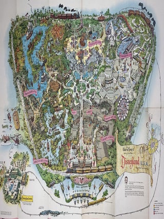 1964 DISNEYLAND PICTORIAL MAP (SOUVENIR GUIDE) WALT DISNEY PRODUCTIONS