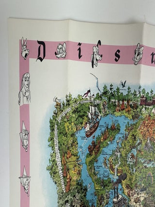 1964 DISNEYLAND PICTORIAL MAP (SOUVENIR GUIDE) WALT DISNEY PRODUCTIONS